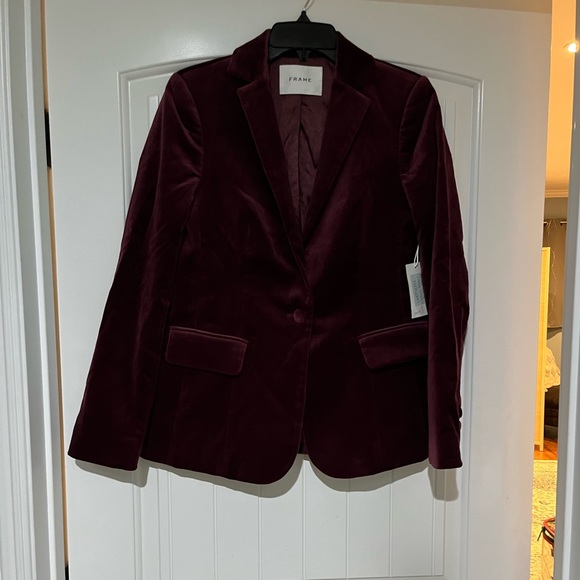 💜💜HP💜💜 NWT Frame Clasic Cut Blazer in Modern Luxe Velvet - Picture 4 of 7